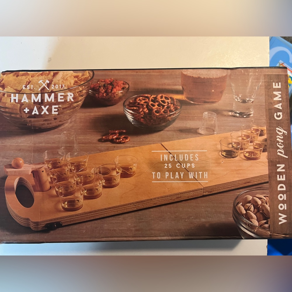 Hammer and Axe wooden pong game